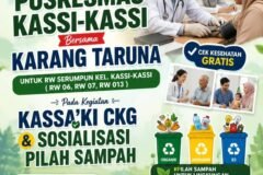 Puskesmas Kassi-Kassi dan Karang Taruna Gelar Kegiatan Kolaborasi, Hadirkan Cek Kesehatan Gratis dan Edukasi Pilah Sampah